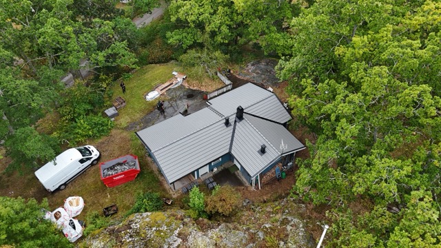 Före och efter takrenovering